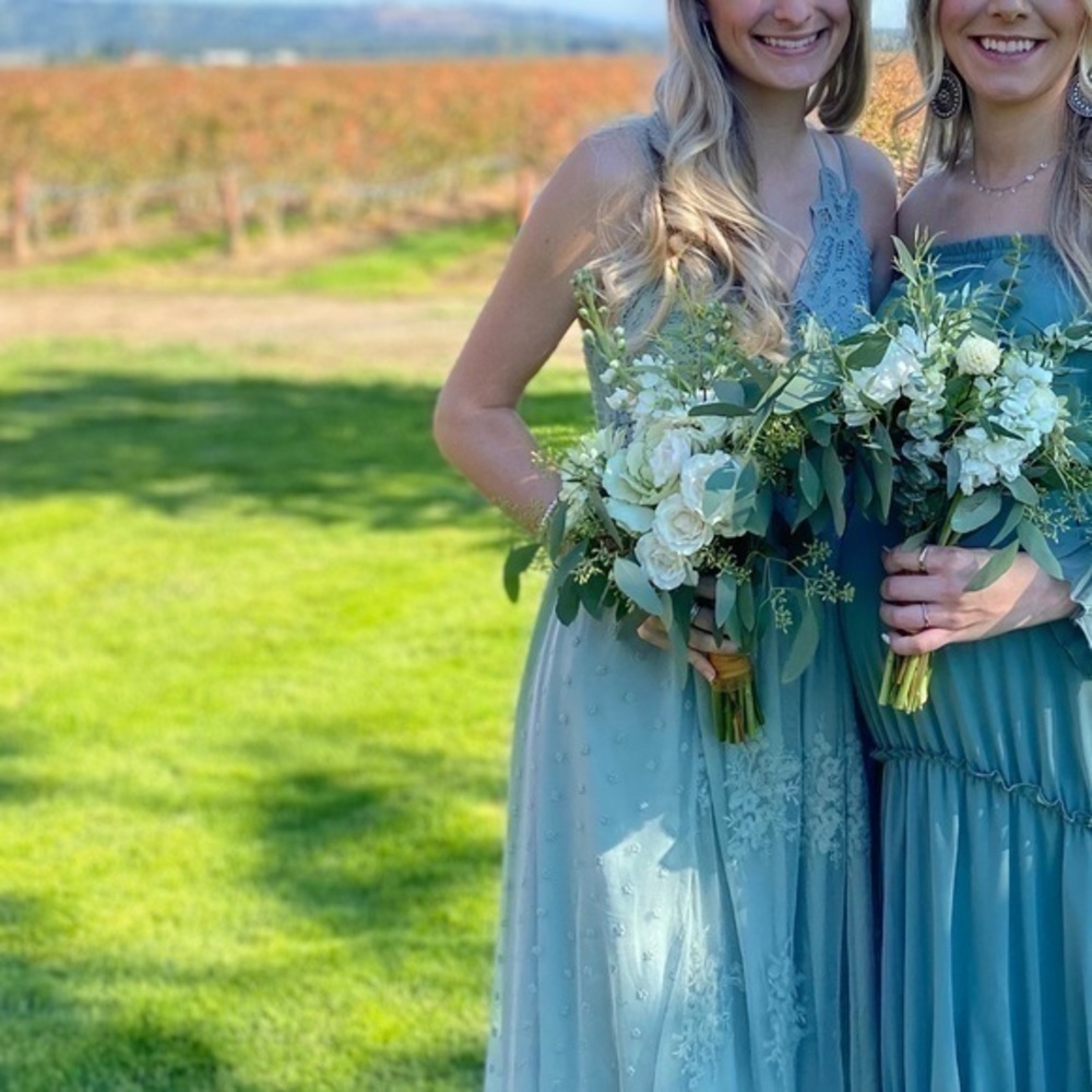 Maxi Lime Lush sage green small lace sun dress bridesmaid dress long flowy Maxi
